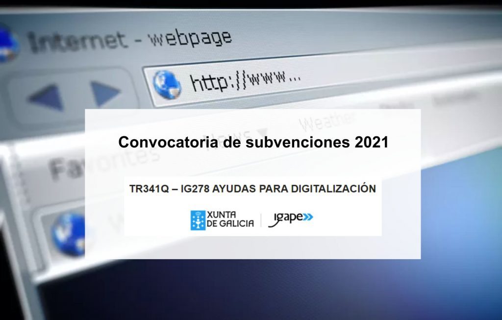 Ayudas para crear páginas web (TR341Q – IG278) y otros servicios