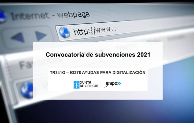 Ayudas para crear páginas web (TR341Q – IG278) y otros servicios
