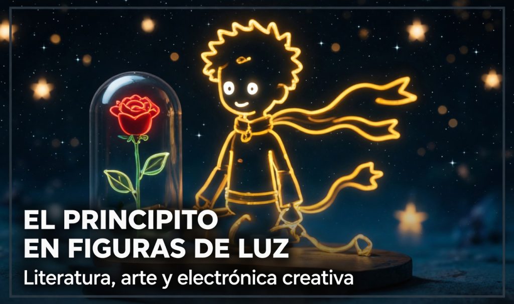 El Principito en figuras de luz